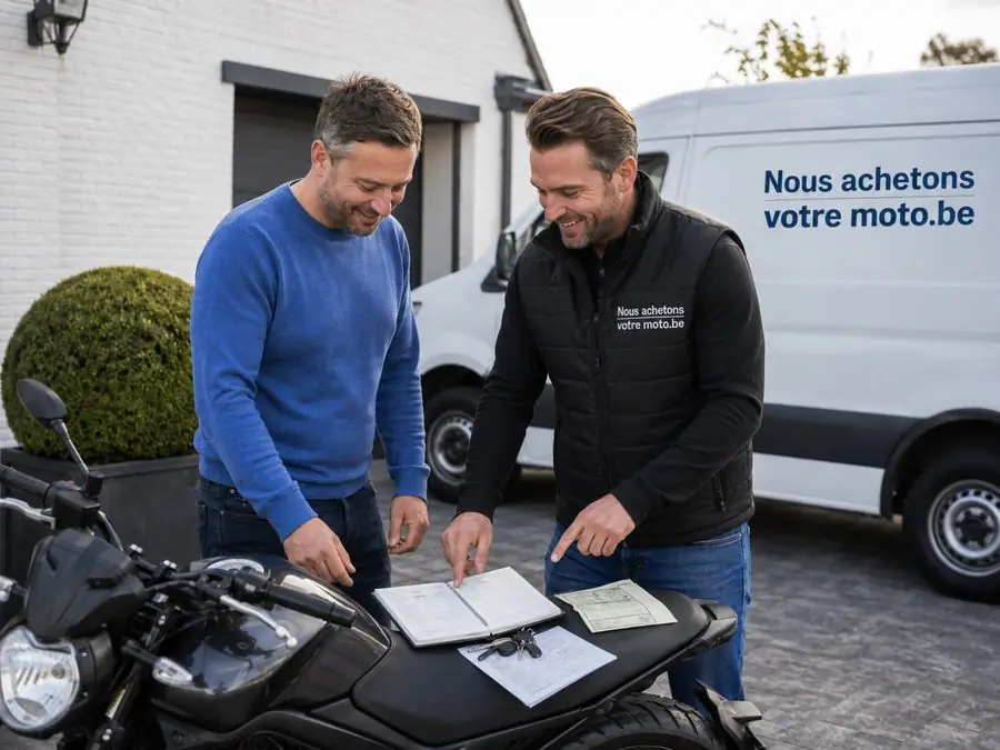 Vérification des papiers de la moto